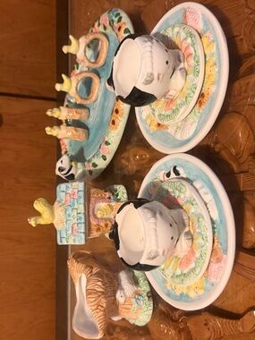 Country Farm Tea Set 1994 Hand Painted Tea Set